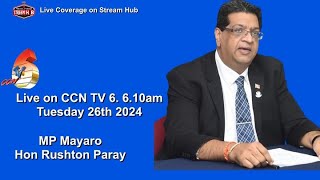 MP Parray - live on CCN TV 6.Tue 26th March 2024