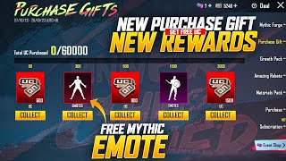 OMG 😱 | New Purchase Gift Official Release Date | Get Free New Mythic Emote | Pubg Mobile