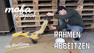 Rahmen & Sitzbank Teil 2 / Rahmen abbeitzen - road2goat #7 / RIBENS Puch Maxi