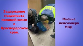 Задержание неадеквата полицейскими в Краснодарском крае! Мнение пенсионера МВД.