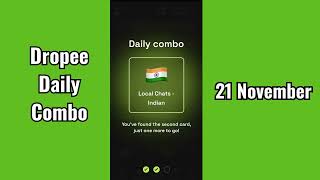 Dropee Daily Combo & Code 21 November | Dropee Daily Combo Cards | 21 November Dropee Combo