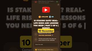 Memefi Today's Video Code | Memefi 10 November Video Code | Memefi Daily Combo