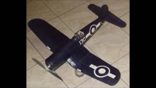 Rubber Powered Vought F4U4 Corsair