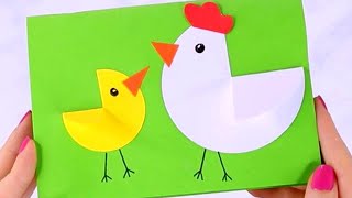 How To Make Hen With Craft paper Activity For Students