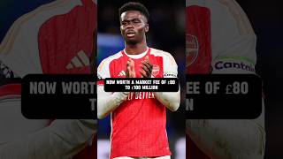 Bukayo saka now worth 80 to 100 million in the transfer fee