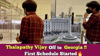 Official : Thalapathy Vijay Off to Georgia | Thalapathy65 First Schedule Started | Airport Video