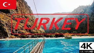 ⛵ Boat Trip in Mediterranean Sea / Fethiye /Turkey / 4K 🇹🇷