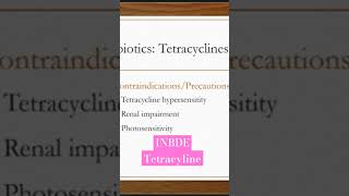 INBDE Tetracyclines