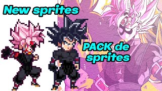 PACK DE SPRITES DE GOKU BLACK TIME BREAKER SSJ ROSE (REMASTERIZADO + NUEVAS HABILIDADES) SPRITE HD