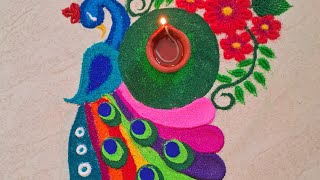 Easy diwali rangoli designs/दिवाळी रांगोळी /Dipawali rangoli/Dhanteras rangoli/Lakshmi pujan rangoli