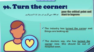 Turn the corner idiom | Learn Idioms