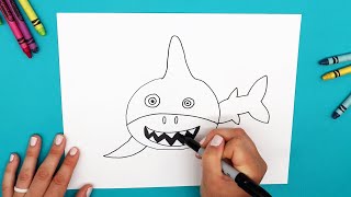 Easy Drawing for Kids | How to Draw a Shark