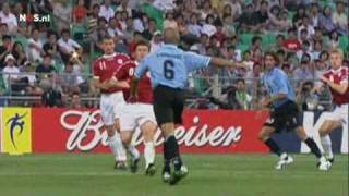 Dario Rodriquez Uruguay vs Denmark 1-1 First Round World Cup 2002 Dutch commentary