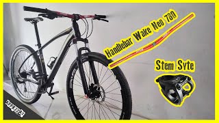 Review Upgrade Sepeda MTB Handlebar / Stang Wake Neo 780 dan Stem Syte mirip Raze