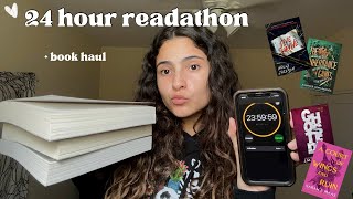 24 hour readathon | spoiler free reading vlog + book haul