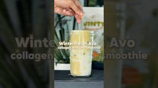 🥑 Wintermelon Avo Collagen Milk Tea Smoothie #collagen #greensmoothie #shorts