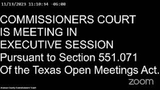 Regular Commissioners Court - 11/13/2023