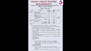 Junior Teacher Syllabus(JT2023)#odisha#juniorteacher#ossc#osssc#opsc@studywithkoko#syllabus #2023