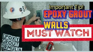 Epoxy Grout Joints Wall Tile 👍| Epoxy Grout Formula Cleaner | #egformula howto #epoxygrout #diy #pro