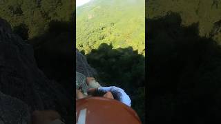 Linn Cove rappelling Ship Rock with Linn Cove Viaduct View North Carolina #grandfathermountain