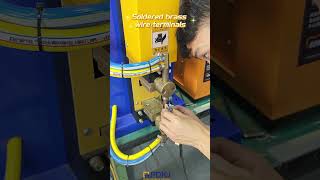 PDKJ Spot welder - Process Solder brass wire terminal #weldingequipment #spotweldingmachine #welding