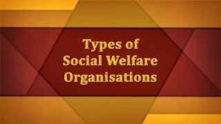 Types of Social Welfare Organisations