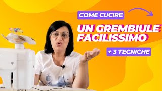 Come cucire un grembiule | facile | con tasca | + 3 tecniche | per principianti