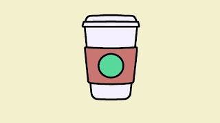 How To Draw a Coffee Drink, How to Draw a Cute Cup, Draw Coffee Cup, Draw Starbucks Coffee Cup