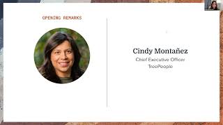 2nd Los Angeles Urban Soil Symposium - Opening Remarks - Cindy Montanez, CEO TreePeople