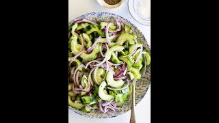 Easy marinated cucumber salad. #shorts #easyrecipe #vegetarian