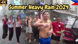 First Summer Heavy Rain in Central Signal Village, Taguig City | 4K