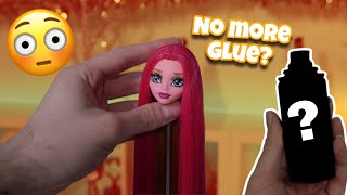 NO MORE GLUE?? Monster high Glue head tutorial | DollsMas Day 1