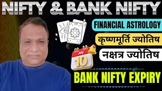 Nifty, Bank Nifty  Prediction by Financial Astrology for date-  10- July- 2024.