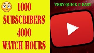 Youtube Hack - 1000+ Subscribers and 4000+ Watch Hours Fast