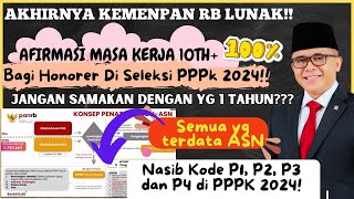 🔴WOW MANTAP❗AFIRMASI 10 THN+ BAGI HONORER TUA DAN MASA PENGABDIAN LAMA ❓DIUSULKAN DI PPPK 2024❗