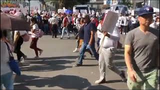 Así los acarreados en el mitin de Claudia Sheinbaum