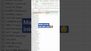 If you use Excel, you need to know about the PROPER function #shorts