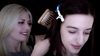 ASMR Hair Play and Scalp Massage | Brushing Sounds | Collaboration With Evoke ASMR