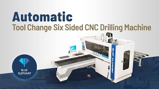 Best Automatic Tool Change Six Sided CNC Drilling ATC Wood Drilling Machine for Sale in Peru PE