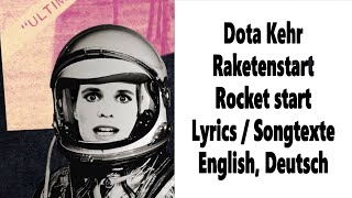 Dota Kehr - Raketenstart - LYRICS ON SCREEN DE/ENG