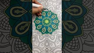 Dark green mandala art #fyp #art #mandalaart #mandala #colors #satisfying #viral