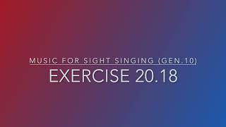 Exercise 20.18 - Music for Sight Singing