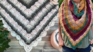 Kyah Shawl Crochet Tutorial LEFT HANDED