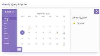 A Flexible Modern Event Calendar In jQuery.