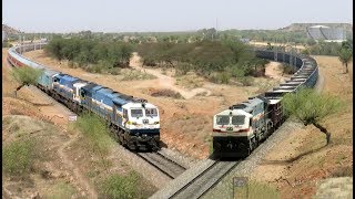 WDP4D + WDP4D vs WDG4 | Freight Chasing Ranthambore Express | Indian Railways.