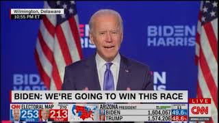 Joseph R.  Biden speech - Friday, Nov. 6, 2020 - CNN - Biden new President!