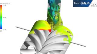 CFX Berlin-Video: CFD Analysis Oil-Injected Screw Compressor (Multiphase)