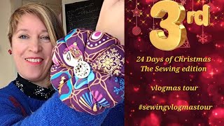 Day 3 vlogmas sewing tour - easy sewing project with scrap fabric