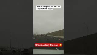 How To Merge On The Highway/Freeway on Your Driving Test (TIPS TO PASS)#shorts