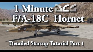 1 Minute DCS - F/A-18C Hornet - Detailed Startup Tutorial - Part 1